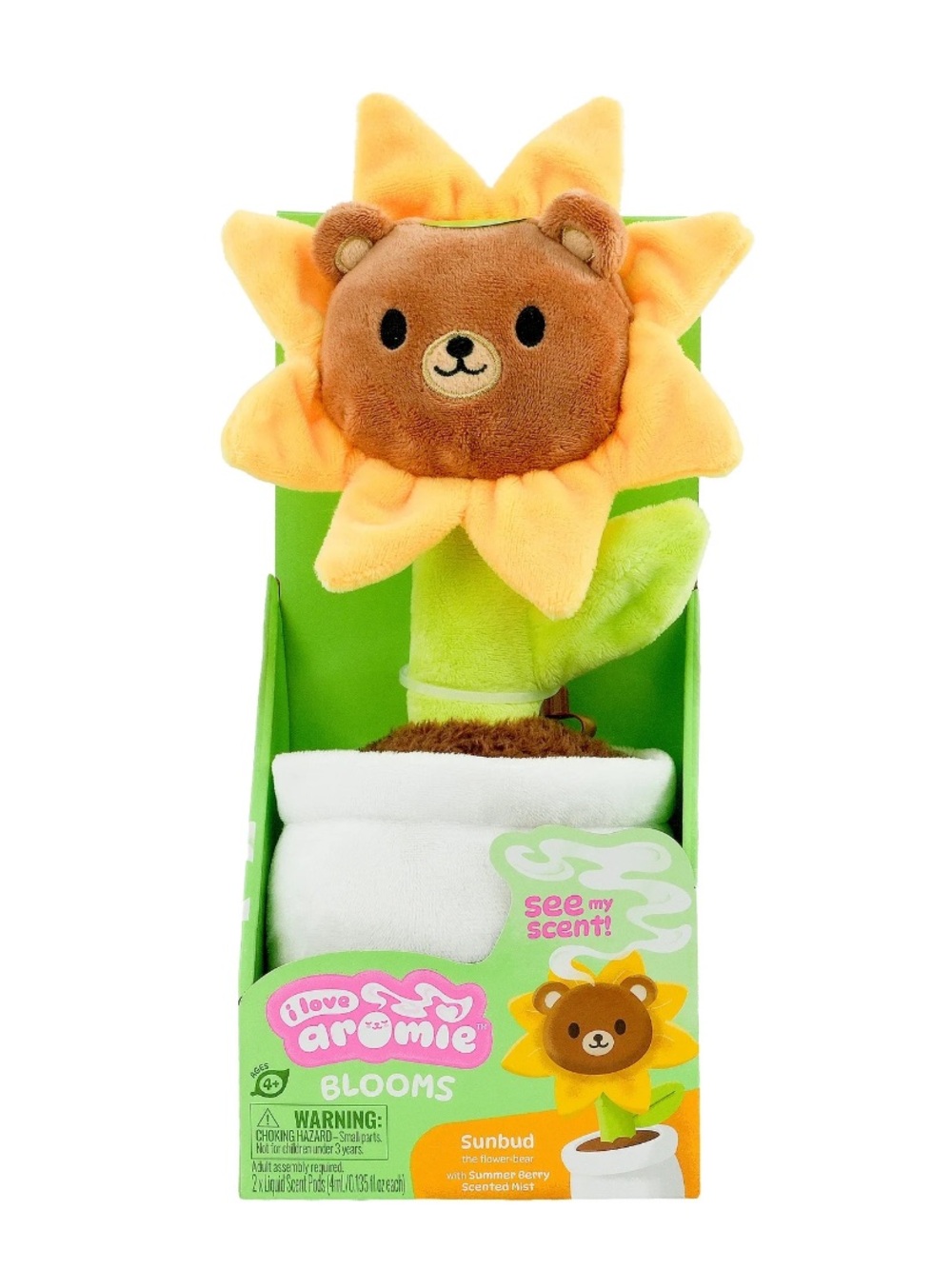 i love aromie Sunbud Summer Berry Scented Flower Plush with Visible Magic Mist.